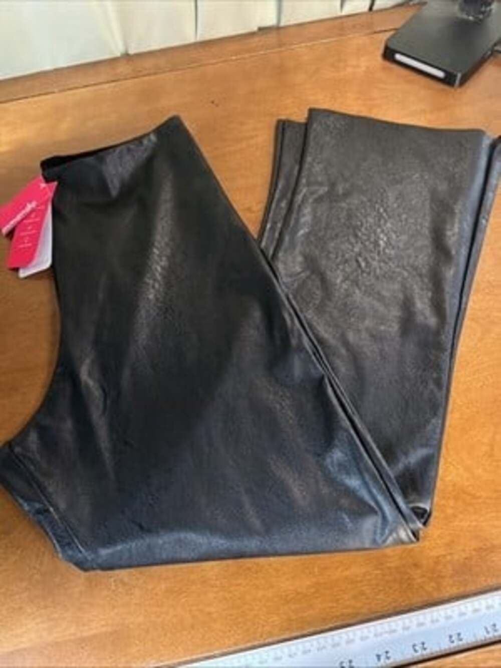 NWT COMMANDO faux Leather Flare Leggings